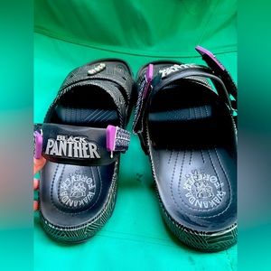 Brand new black panther crocs size 11 men’s